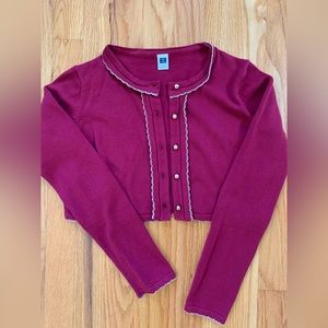 Janie and Jack size 10 burgundy gorgeous cardigan - worn once!